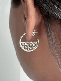 Recycled silver & gold plated earrings CIRCOOP *P