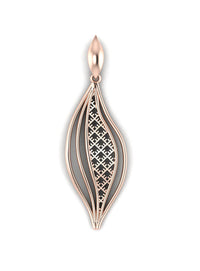 Recycled silver & gold plated pendant WAVY *P