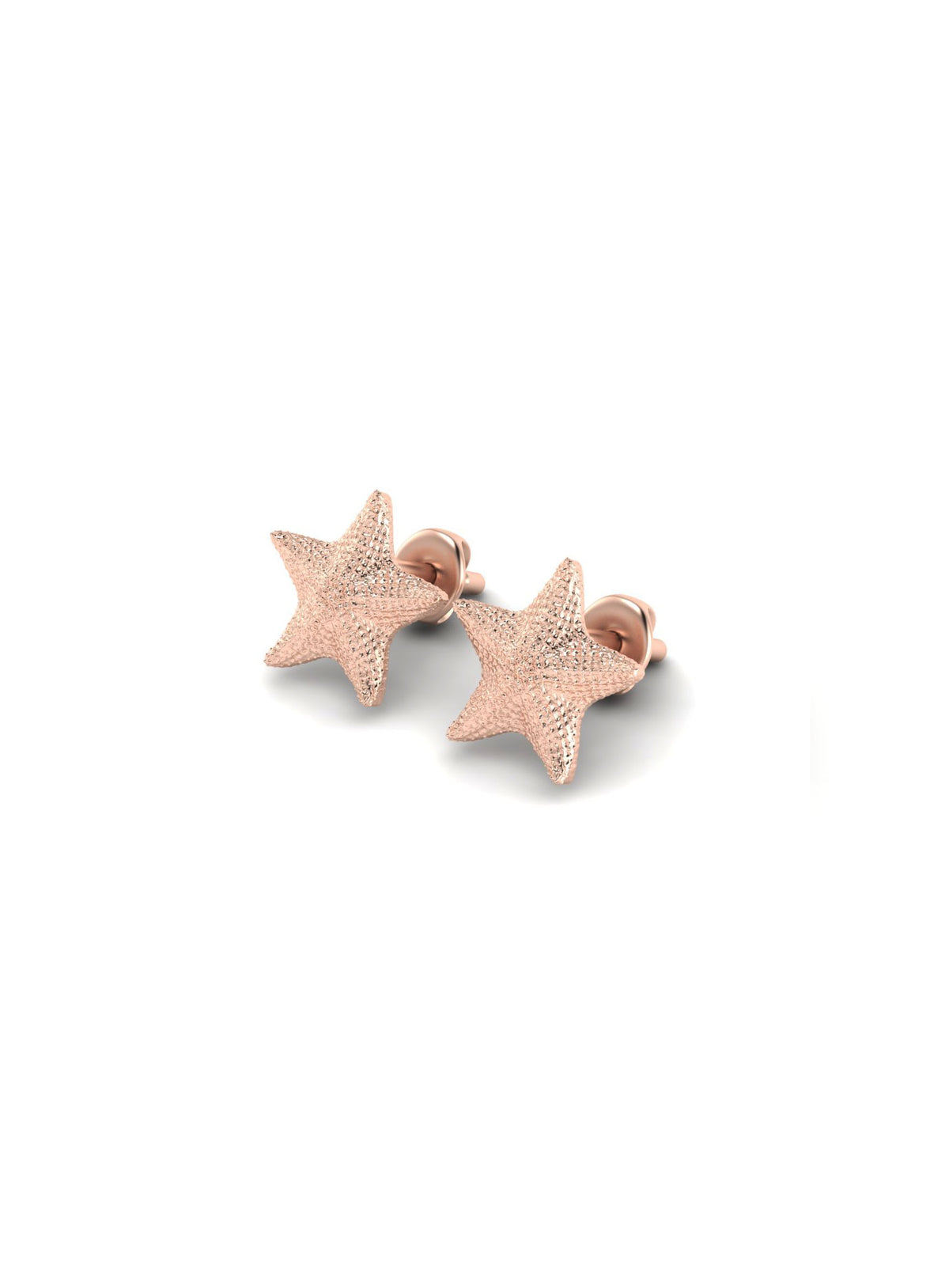 Recycled silver & gold plated stud earrings SEA STAR