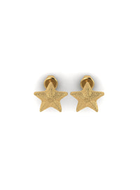 Recycled silver & gold plated stud earrings SEA STAR