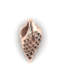 Recycled silver & gold plated 3D shell pendant SPIRA *P