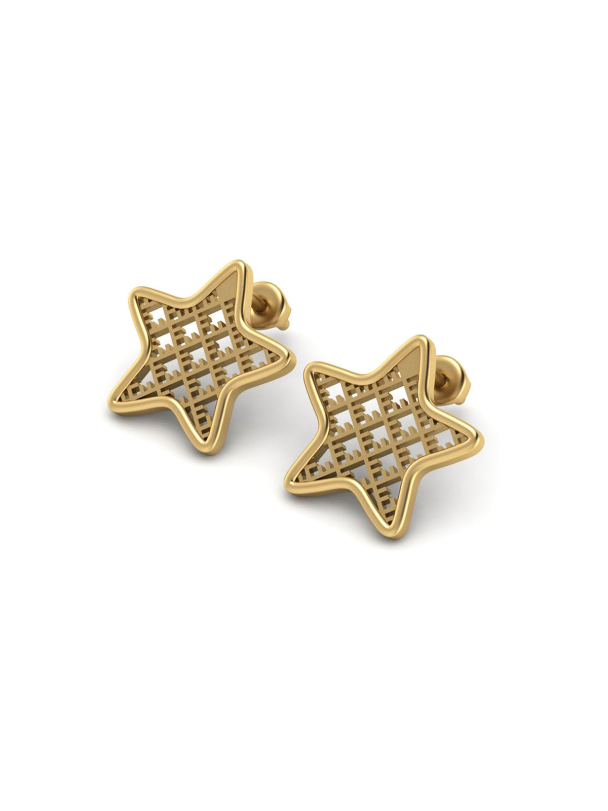 Recycled silver & gold earrings MINISTAR *P