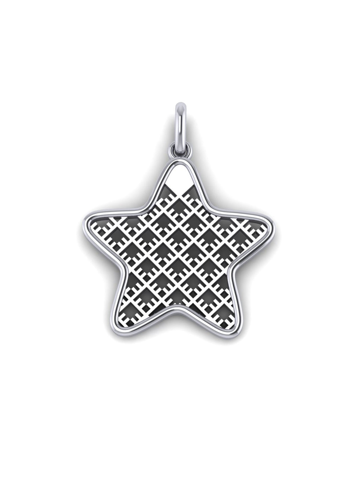 Recycled silver & gold plated pendant STAR *P