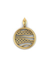 Recycled silver & gold plated pendant SEALOOP