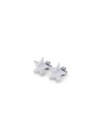 Recycled silver & gold plated stud earrings SEA STAR