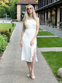 White organic silk dress GRACE