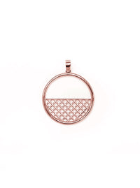 Recycled silver & gold plated circle pendant CIRCOS *P