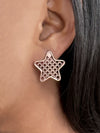 Recycled silver & gold earrings STAR *P