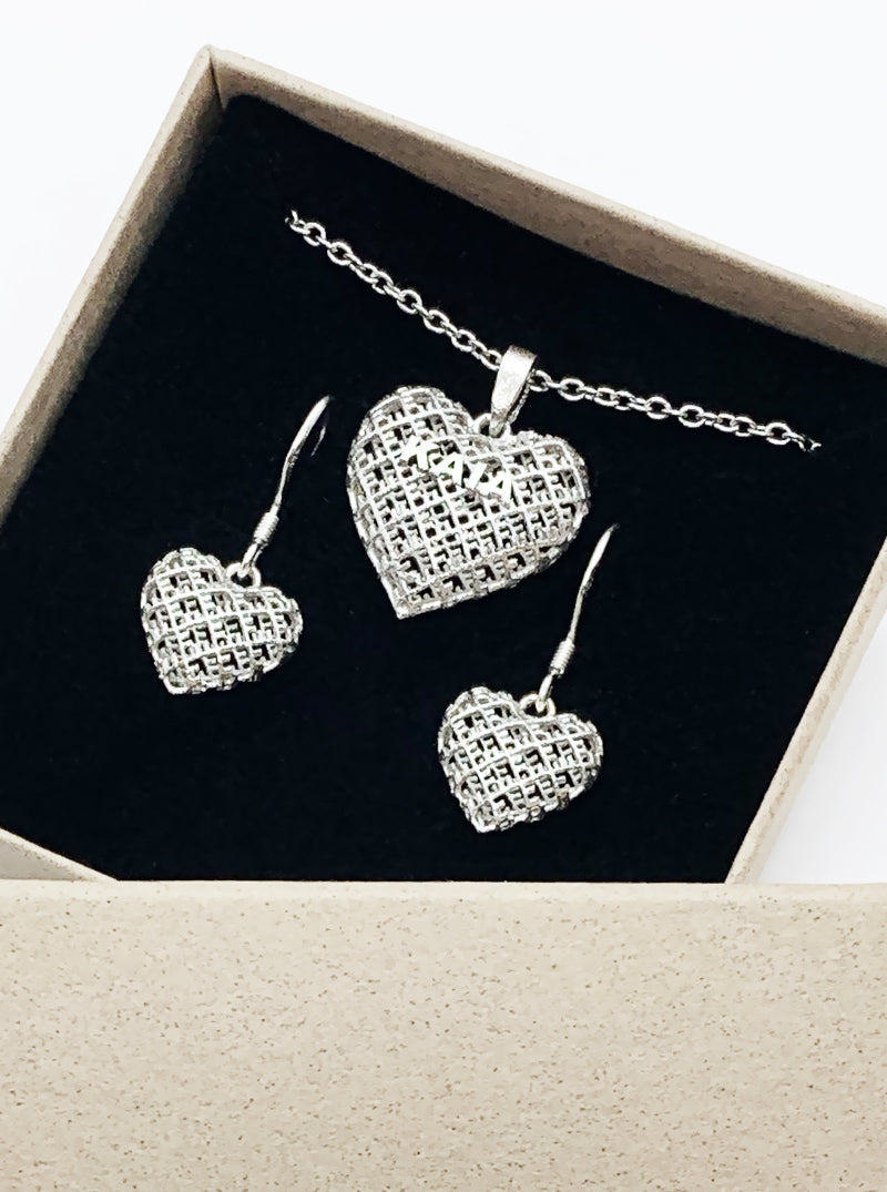 Recycled silver & gold plated GOOD HEART SET *P