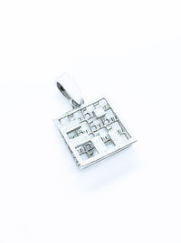 Recycled silver & gold plated pendant 2IN1 *P