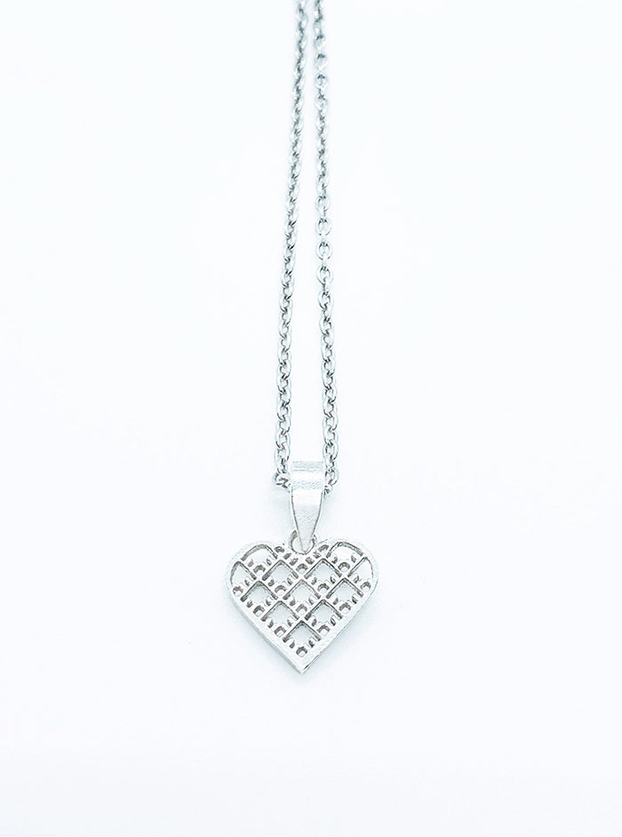 Recycled silver & gold plated pendant HEART *P