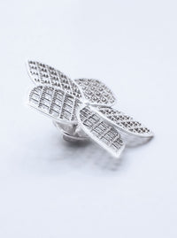 Eco silver brooch FLOWER *P