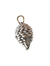 Recycled silver & gold plated pendant PINE CONE