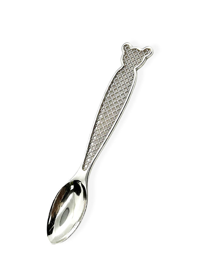 Recycled silver baby/tea spoon CUTE *P