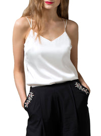 White Organic Silk Cami Top PIRET