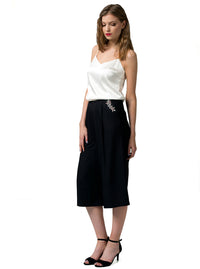 Black Bamboo Culotte Trousers PERIT