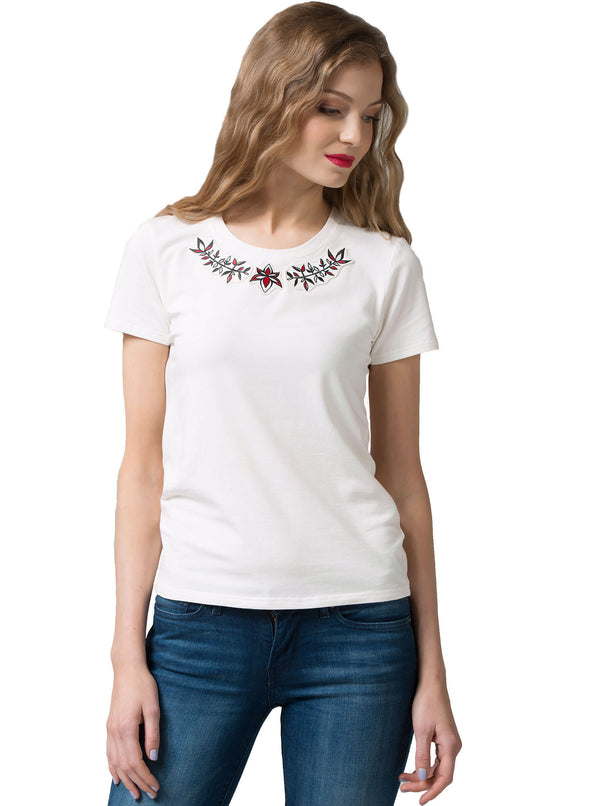 White Organic Blend T-shirt PRIGITTE