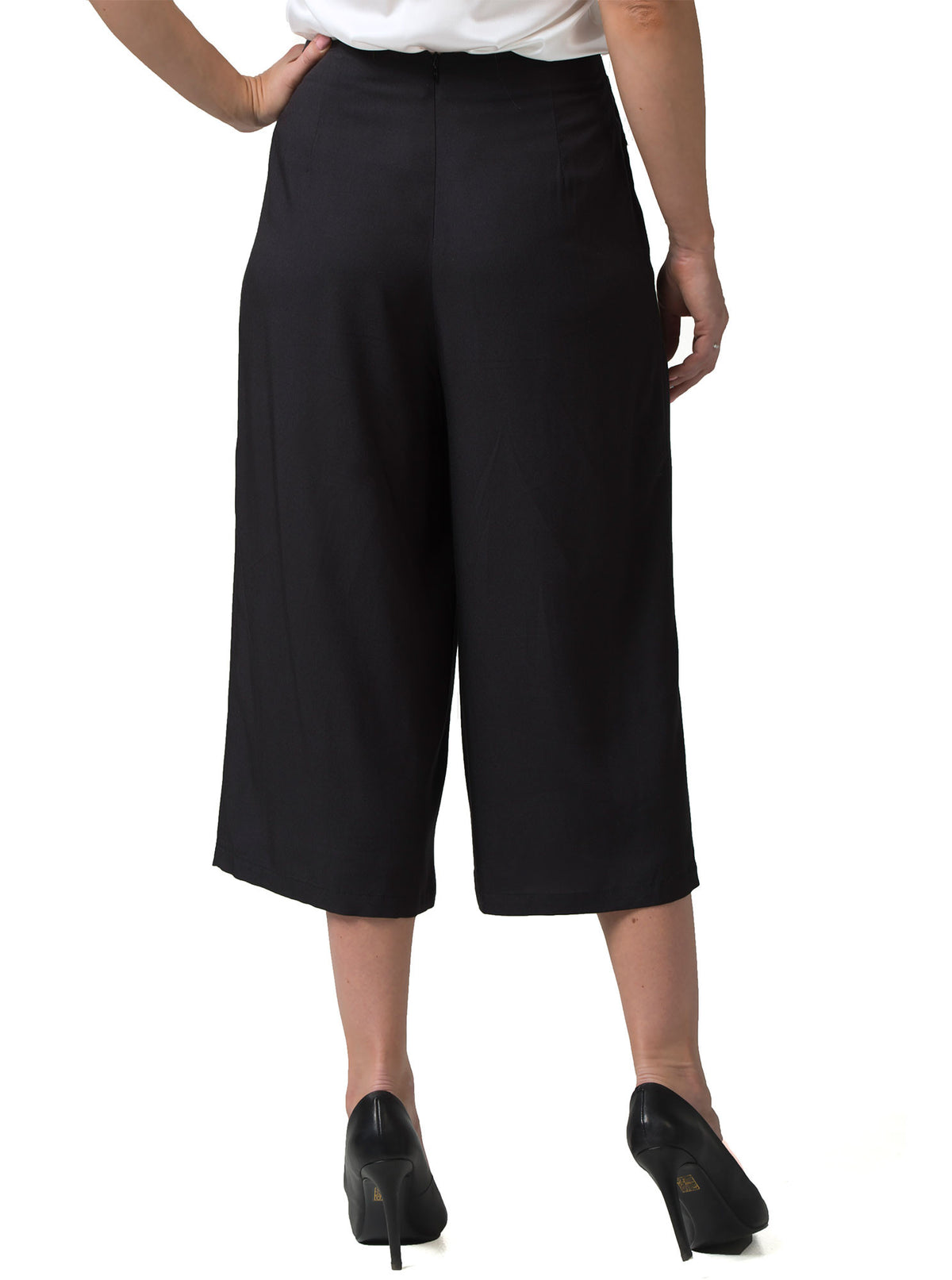 Black Bamboo Culotte Trousers PERIT