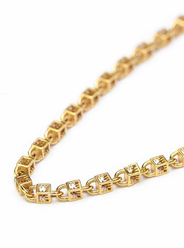 Eco gold plated silver chain necklace PADLOCK