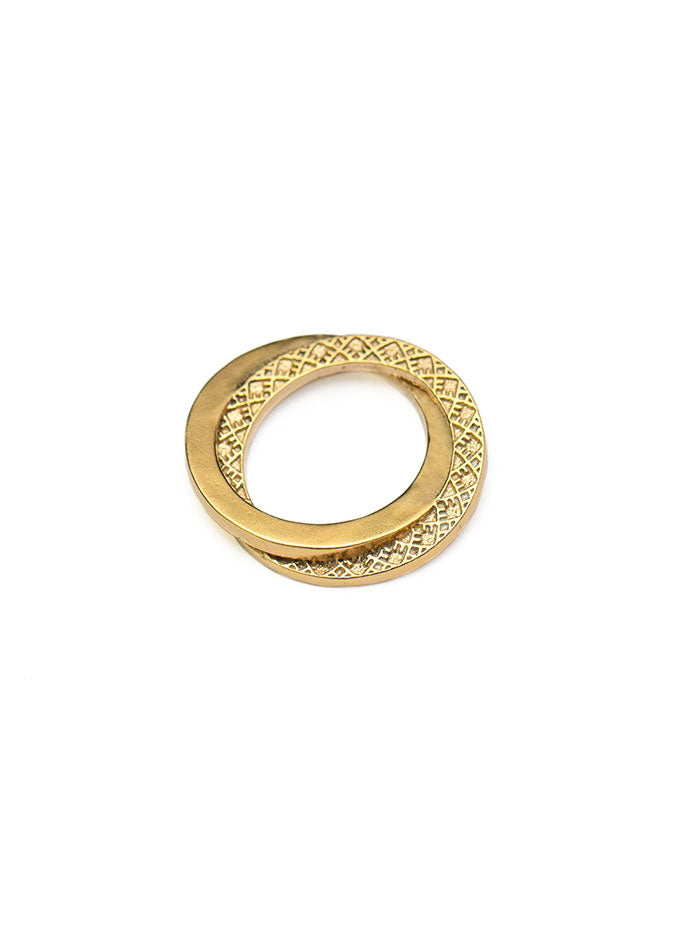 Recycled silver & gold plated circle pendant RINGS