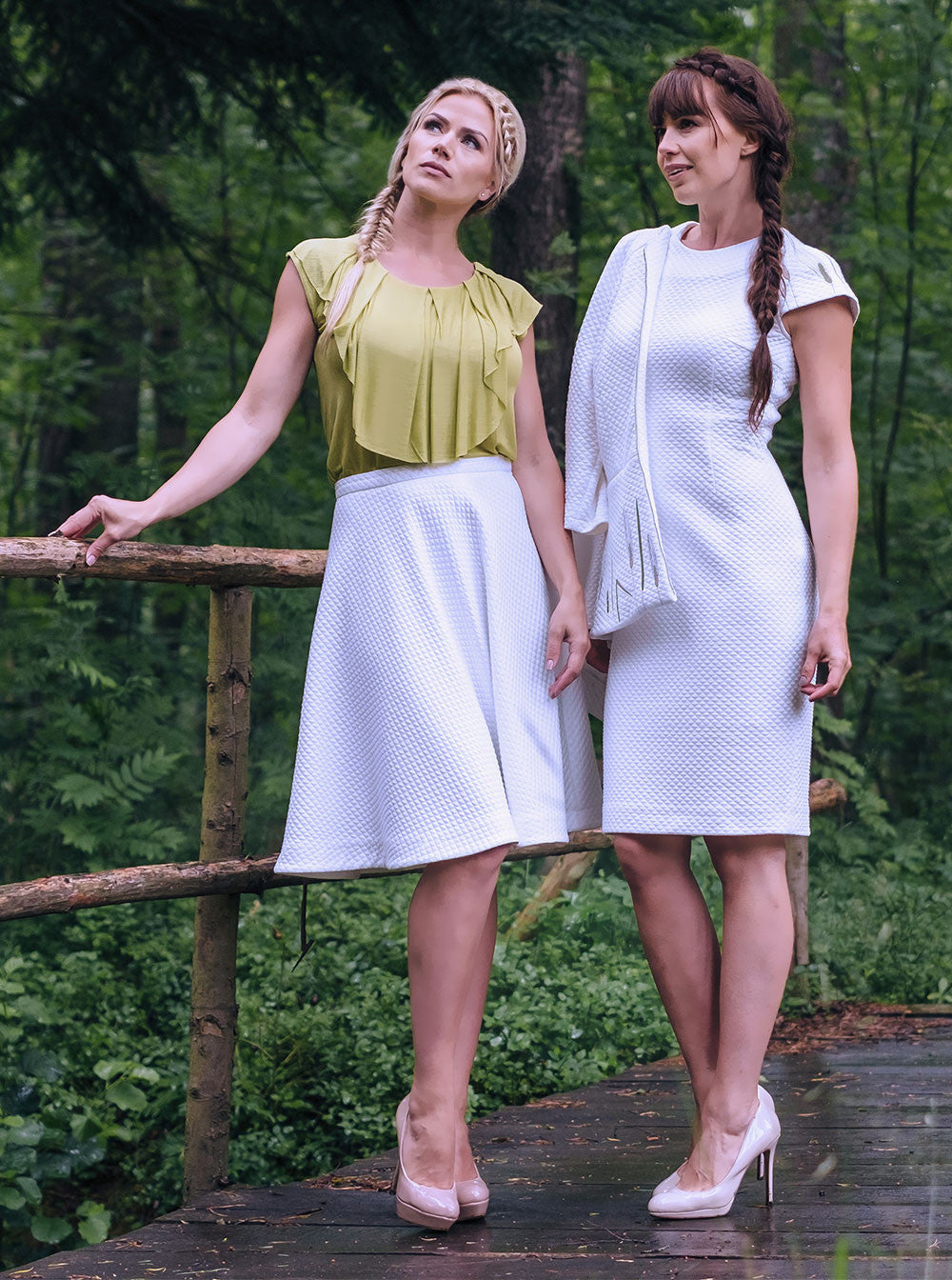 White Organic Cotton A-Skirt RUKIS