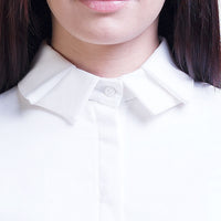 White Organic Cotton Fitted Shirt LAURA