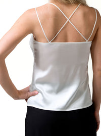 White Organic Silk Cami Top PIRET