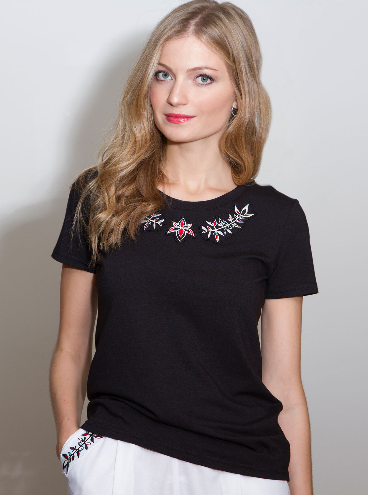 Black Organic Blend T-shirt PRIGITTE