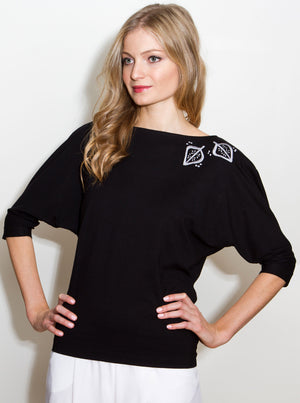 Black Bamboo Blouse TAEVI