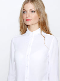 White Bamboo Straight Shirt LIISA