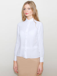 White Bamboo Straight Shirt LIISA