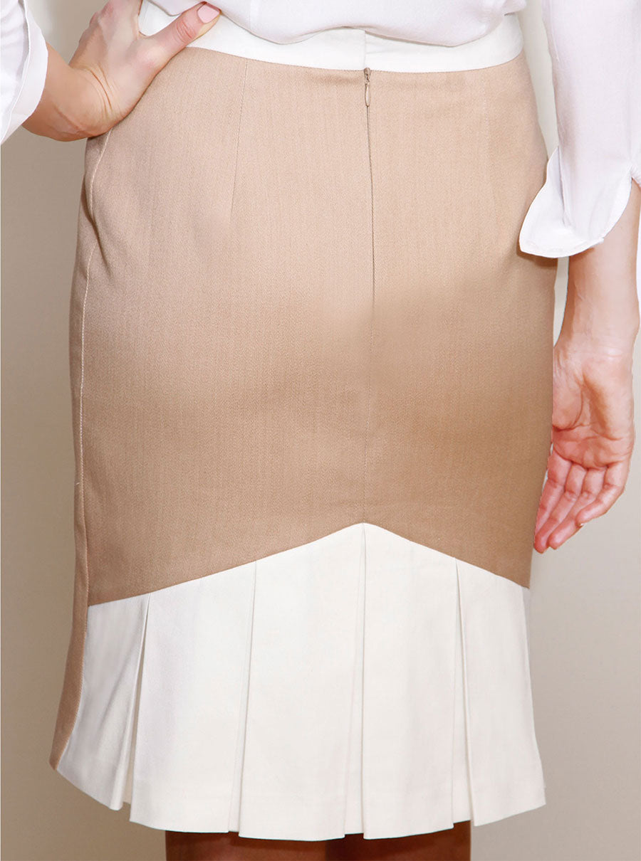 Beige Organic Cotton Skirt SIREL