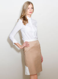 Beige Organic Cotton Skirt SIREL